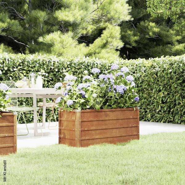 Hochbeet braun Stahl B/H/L: ca. 45x100x40 cm