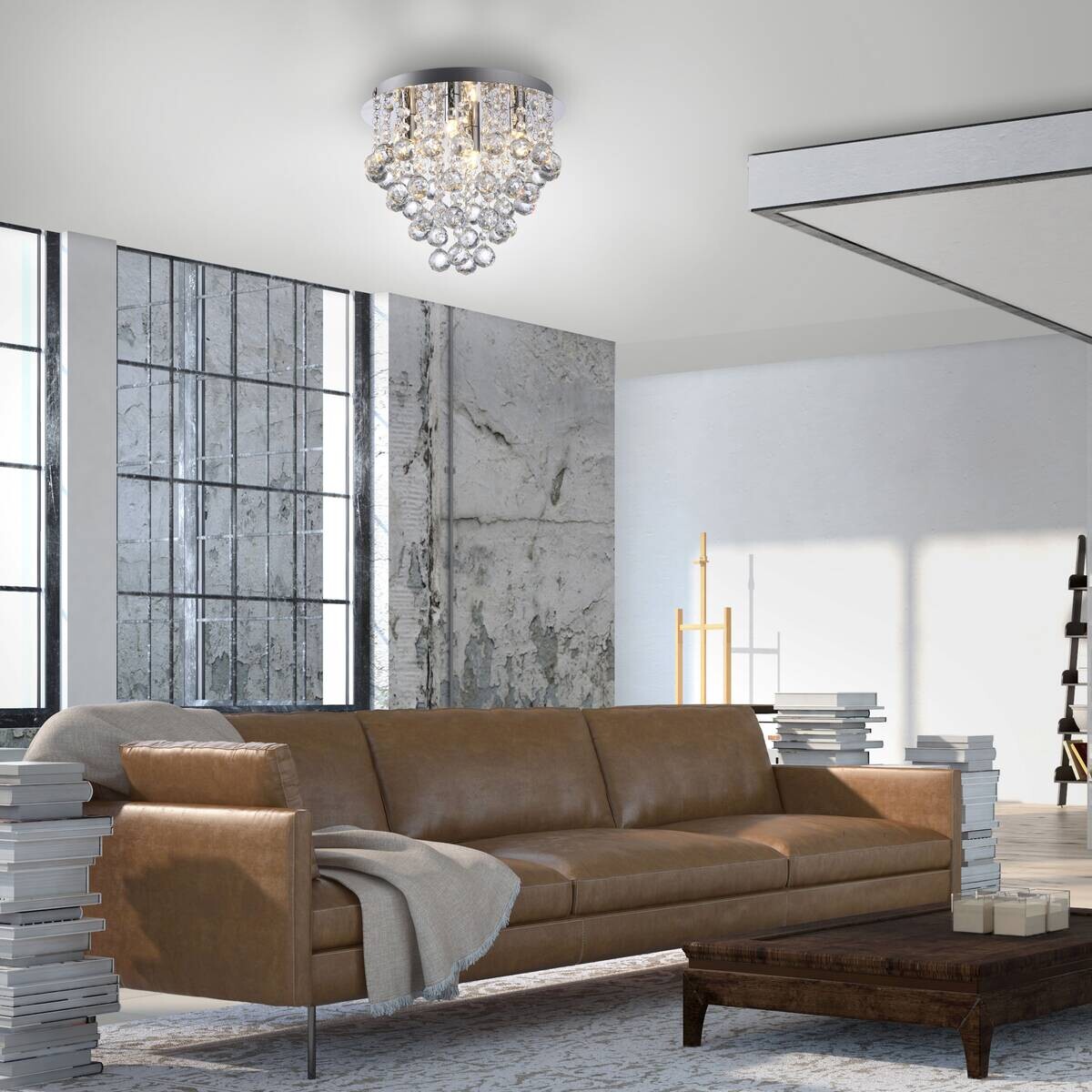 Just Light LED-Kronleuchter Kulunka B/H/L: ca. 28x25x28 cm