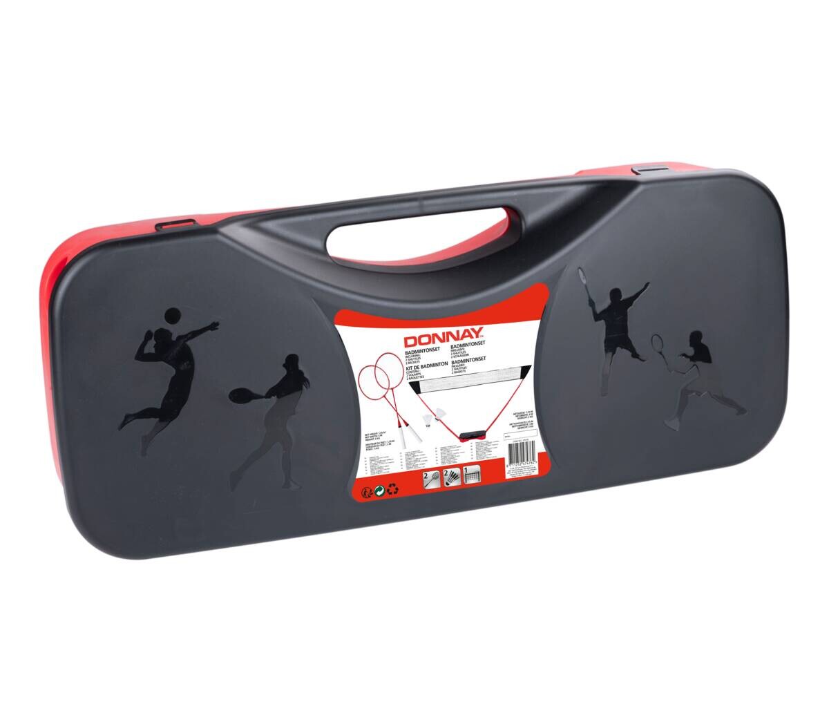 DONNAY Badmintonset rot B/H/L: ca. 12,5x29x68 cm