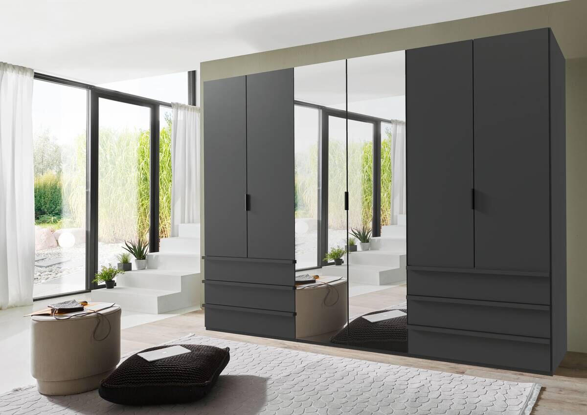 Kleiderschrank Oxford Graphit B/H/T: ca. 300x216x58 cm