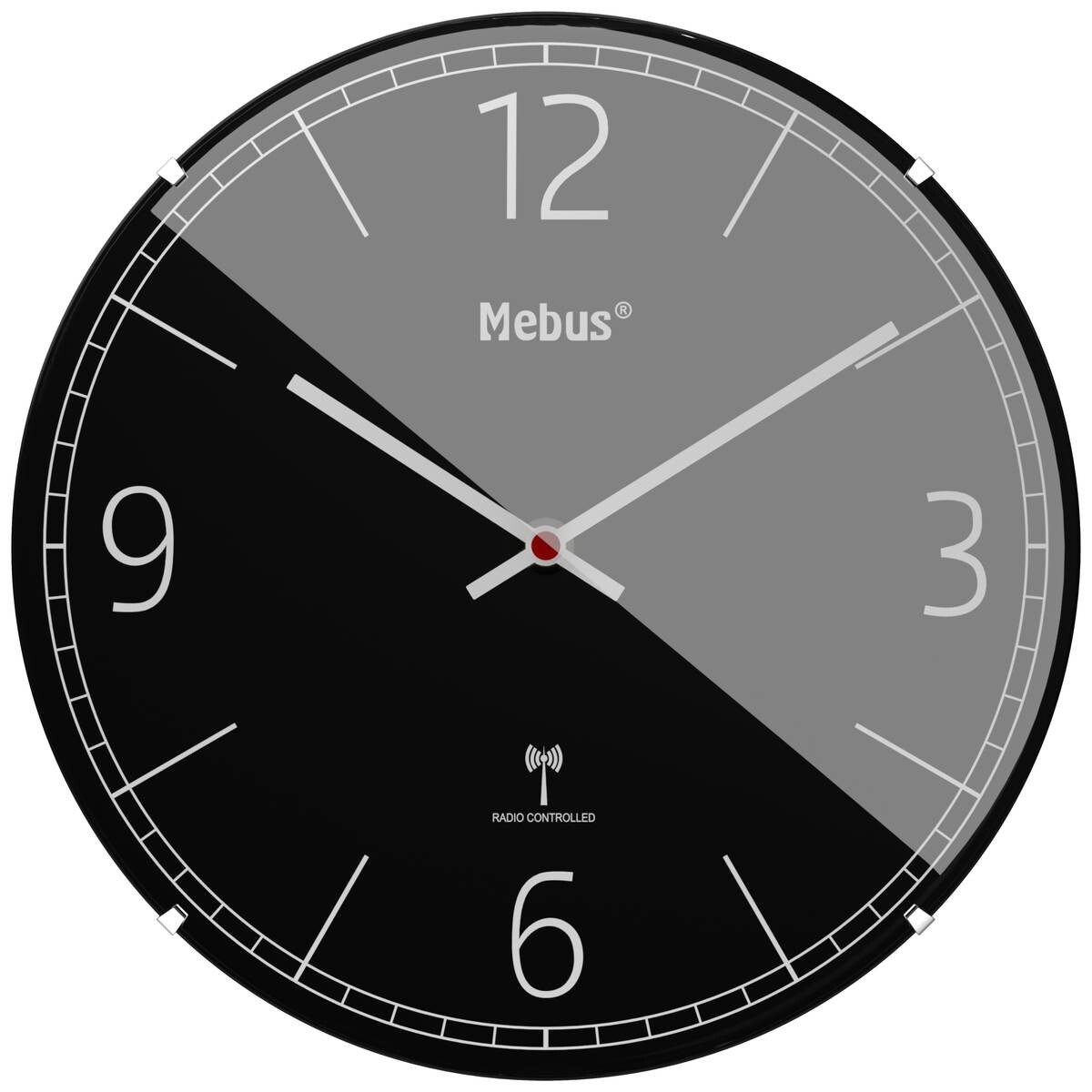 Mebus Wanduhr schwarz D: ca. 30 cm