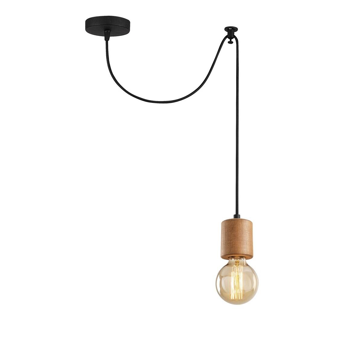 Opviq Pendelleuchte schwarz Metall B/H/T: ca. 49x100x49 cm E27 1 Brennstellen