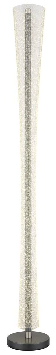 GLOBO Stehlampe nickel matt anthrazit klar Metall Kunststoff H/D: ca. 155x20 cm 1 Brennstellen