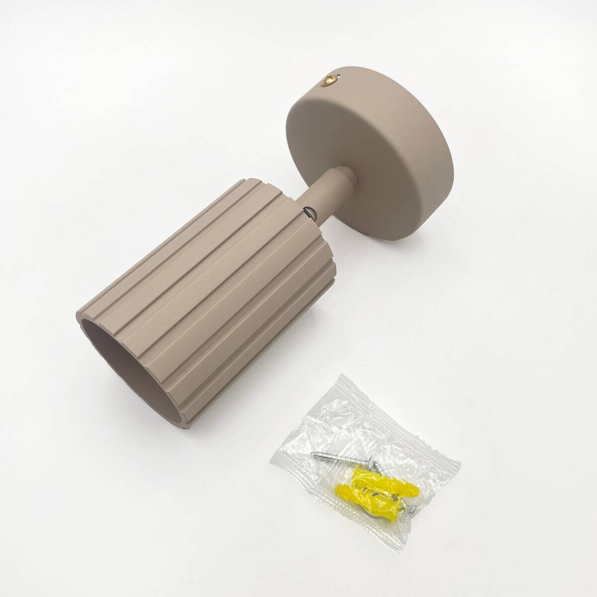 Lamkur Wandleuchte Prisma beige Stahl B/H/L: ca. 8x16x8 cm GU10 1 Brennstellen