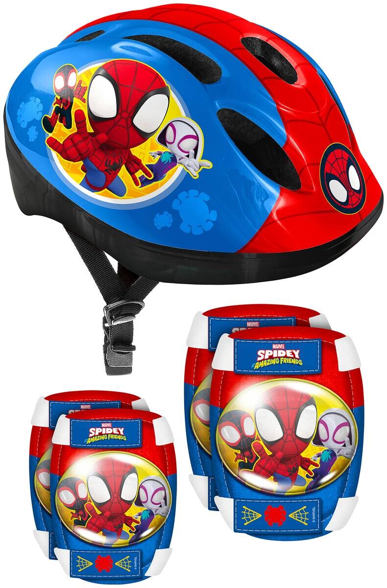 Spidey /Disney Kinderhelm mit Polstern bunt bunt