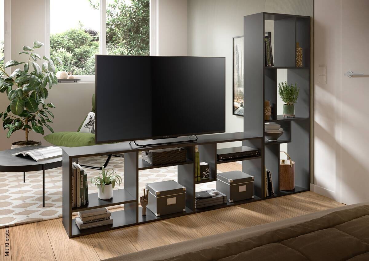 Regal Tommy grau B/H/T: ca. 159x54x28 cm
