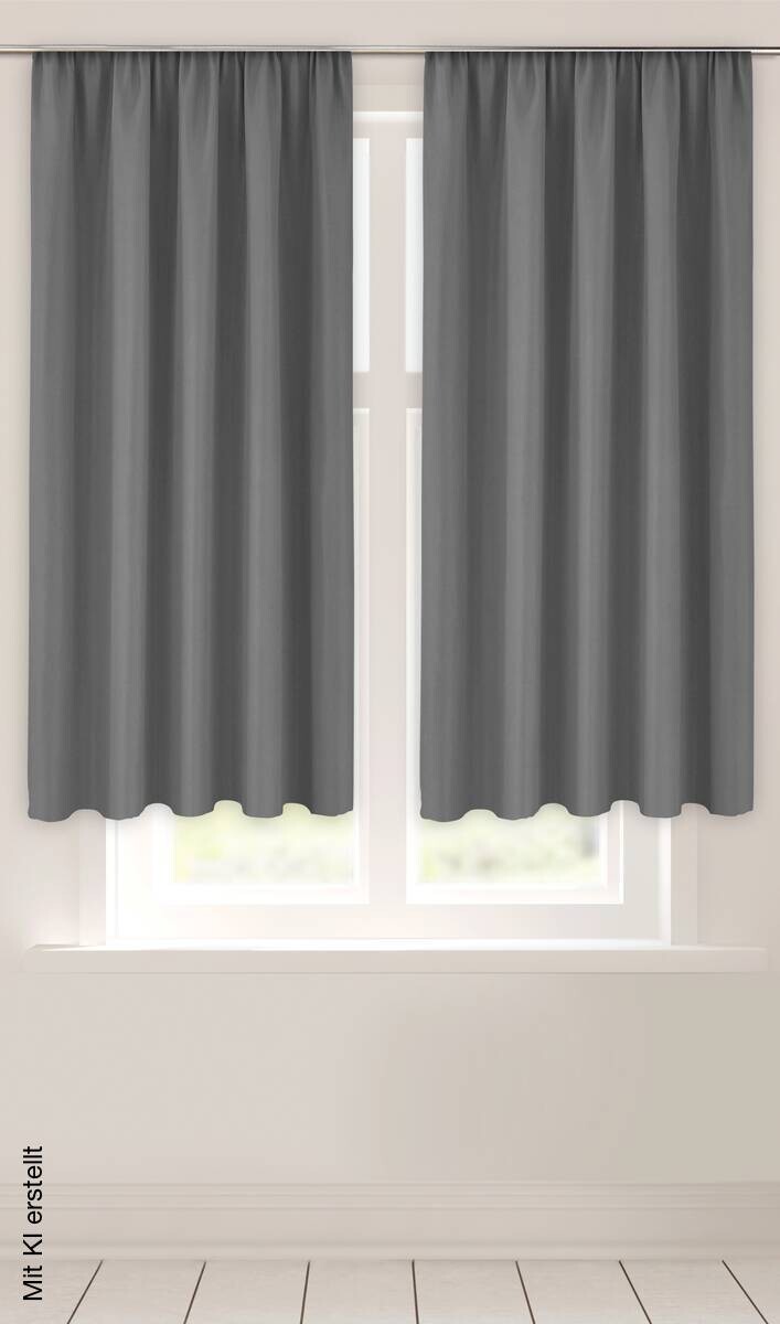 Verdunklungsvorhang Linus silber 100% Polyester B/L: ca. 140x145 cm