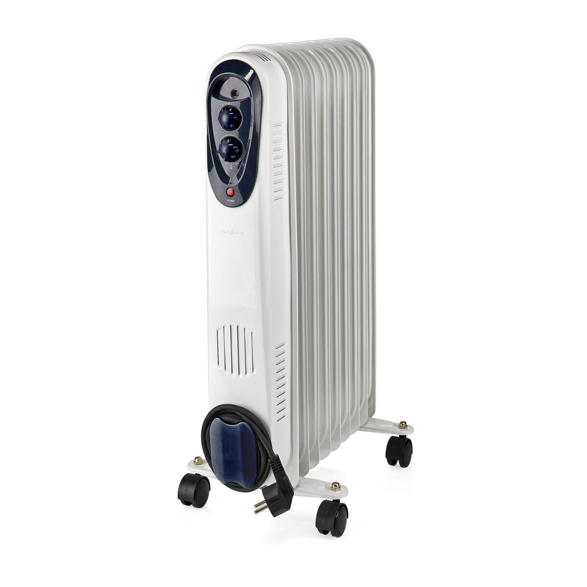 Nedis Öl-Radiator weiß Metall B/H/L: ca. 23,9x62,5x36,8 cm ca. 2000 W