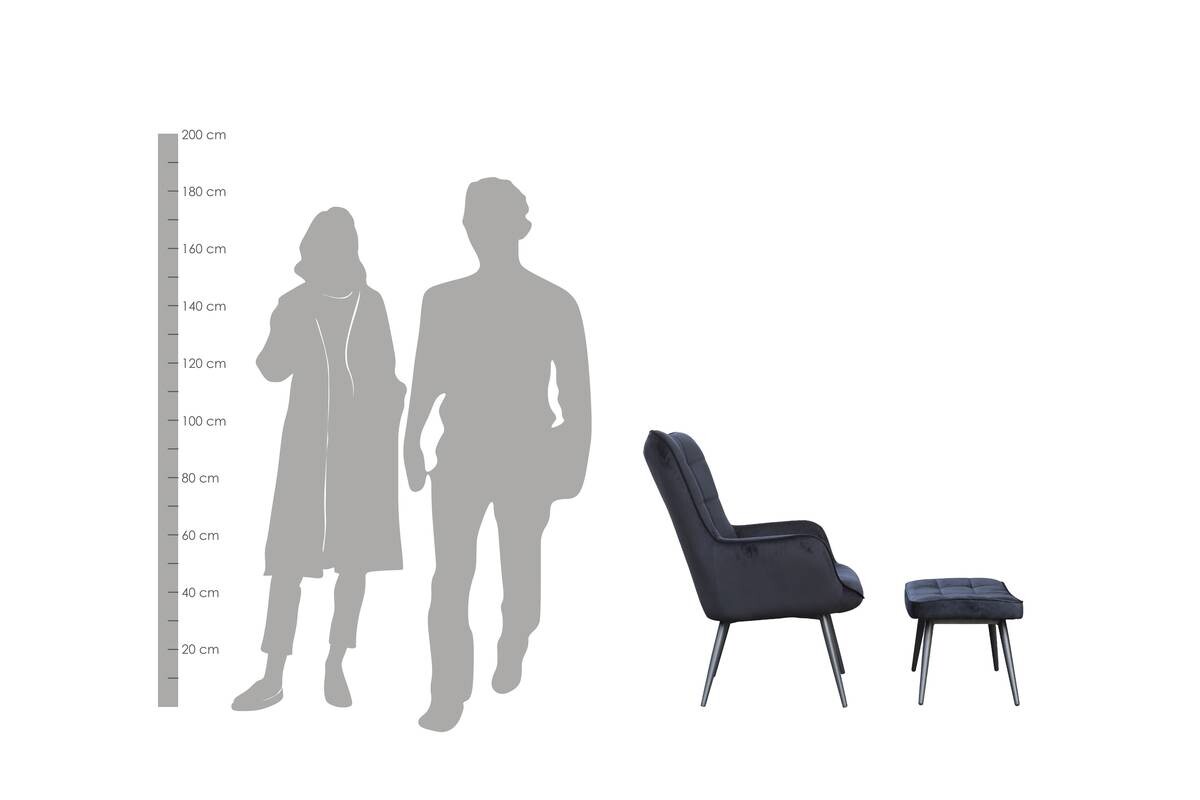 byLIVING Sessel UTA sand natur Stoff Metall B/H/T: ca. 72x97x80 cm