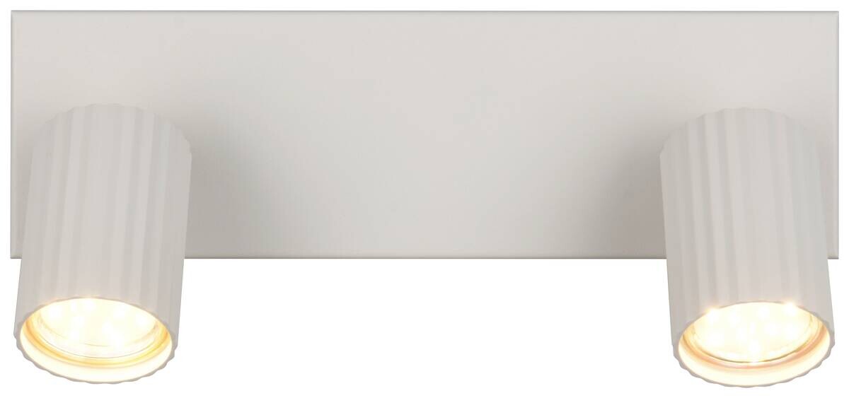 Reality Spot 2-flg. Soka grau Metall B/H/L: ca. 30x14,5x9 cm GU10 2 Brennstellen