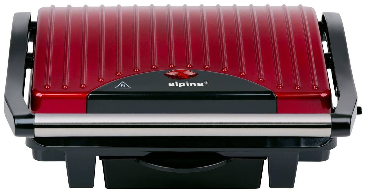 Kontaktgrill rot B/H/L: ca. 11,5x29,5x32,5 cm