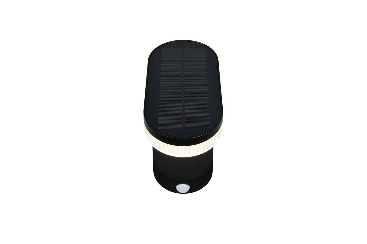 Solar-Außenwandleuchte schwarz B/H/T: ca. 9,8x25,9x2,5 cm