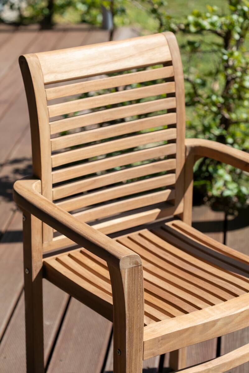 deVries Stapelsessel teak Teakholz B/H/L: ca. 52x92x63 cm
