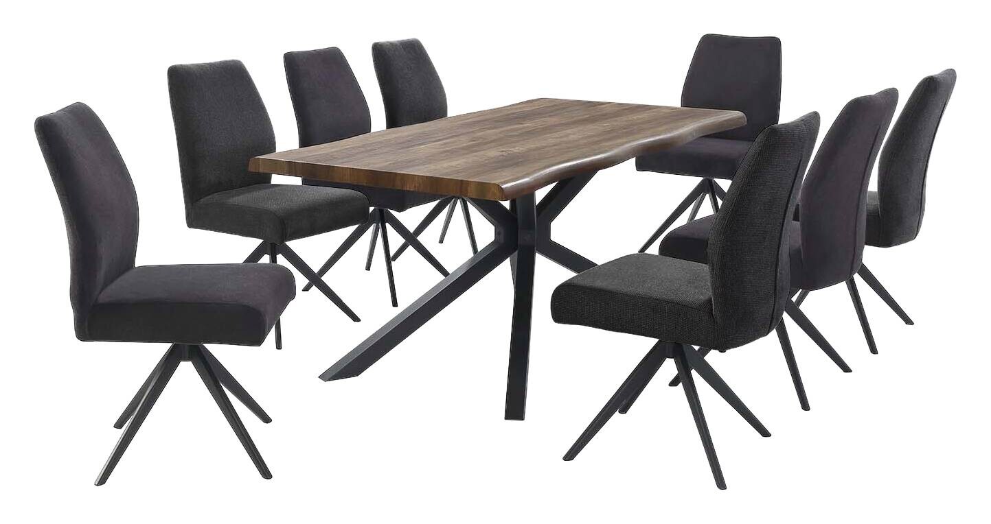 Stuhl anthrazit Webstoff B/H/T: ca. 47x93x66 cm