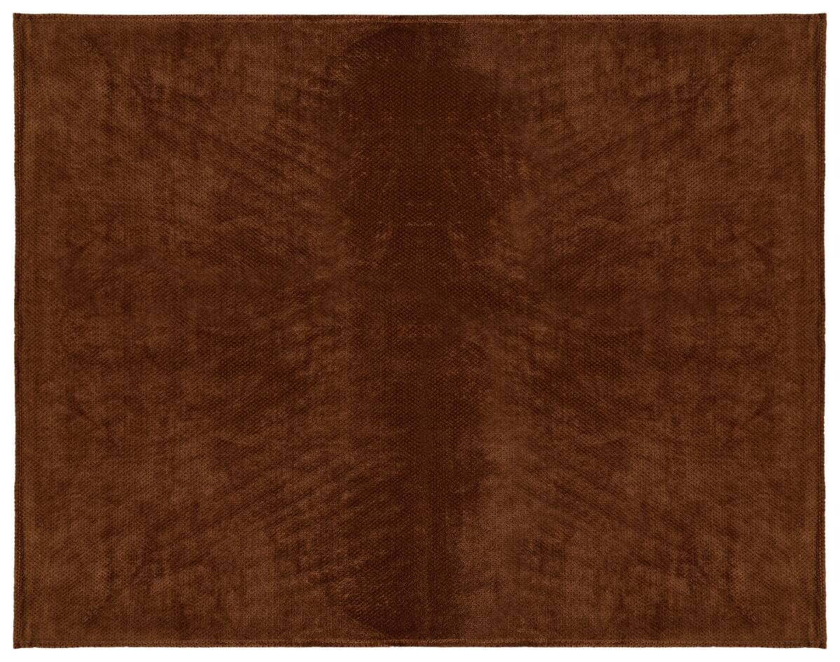 Wohndecke Flanell braun Polyester B/L: ca. 220x240 cm