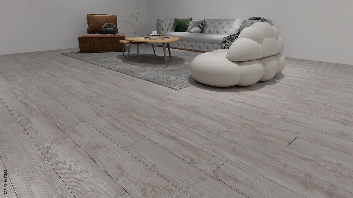 Click-Vinylboden Eiche h.grau ca. 2,7816 m² im Paket B/L: ca. 24,1x123,6 cm pro Paket