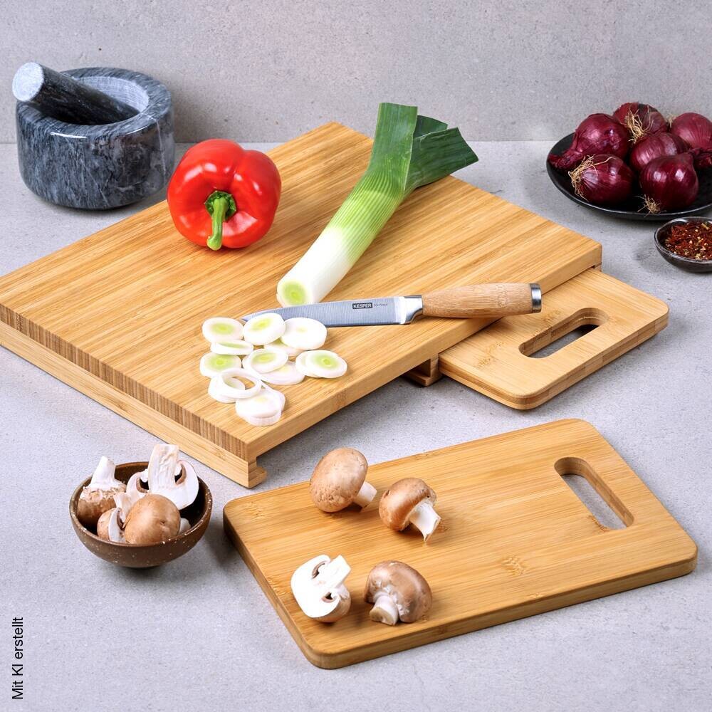 Kesper Schneidbrett natur Holz Bambus B/H/L: ca. 30x3,8x39,2 cm