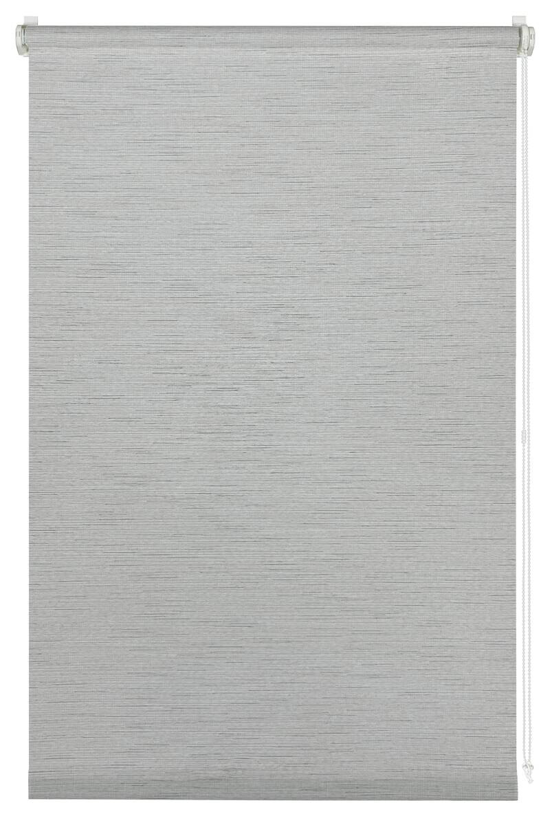 Boviva Klebe-/Klemmrollo Lino Silbergrau 100% Polyester B/L: ca. 80x210 cm