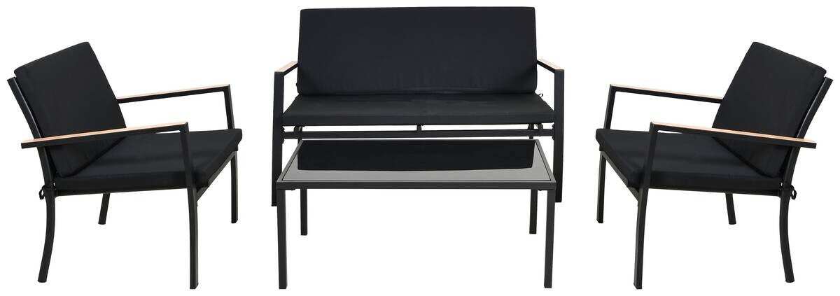 POCOline Gartensitzgruppe Grafon schwarz Stahl