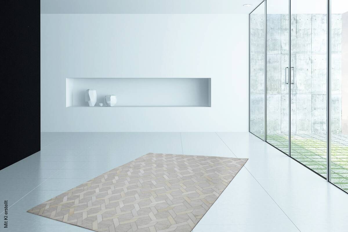 Kayoom Kurzflorteppich Chimera 125 elfenbein B/L: ca. 120x170 cm
