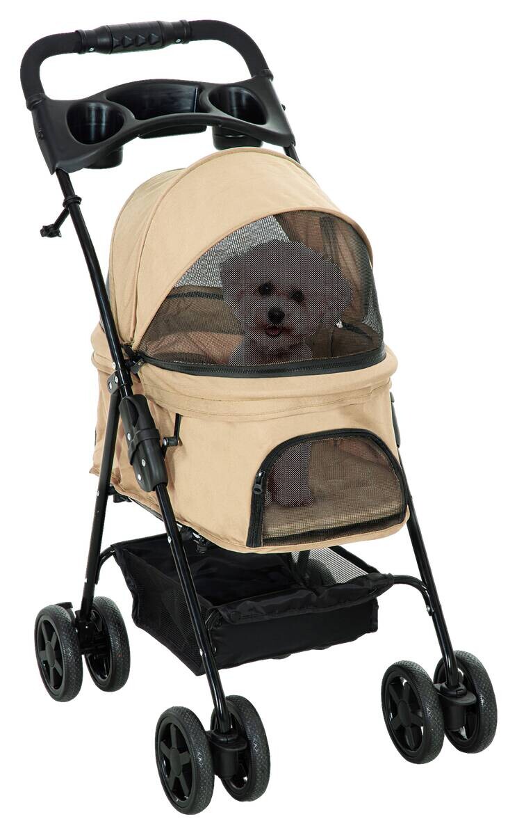 PawHut Hunde-Zubehör khaki Polyester B/H/L: ca. 45x67x96 cm