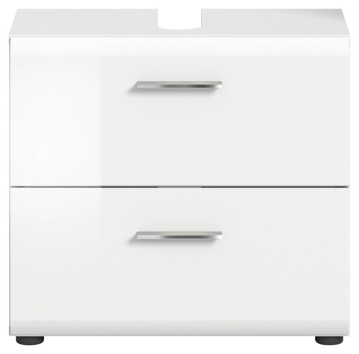 Waschbeckenunterschrank ICE weiß weiß Hochglanz B/H/T: ca. 60x54x32 cm