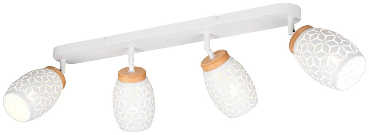 Reality Leuchten Spots Bidar weiß Metall B/H/L: ca. 74x27x12 cm E14 4 Brennstellen