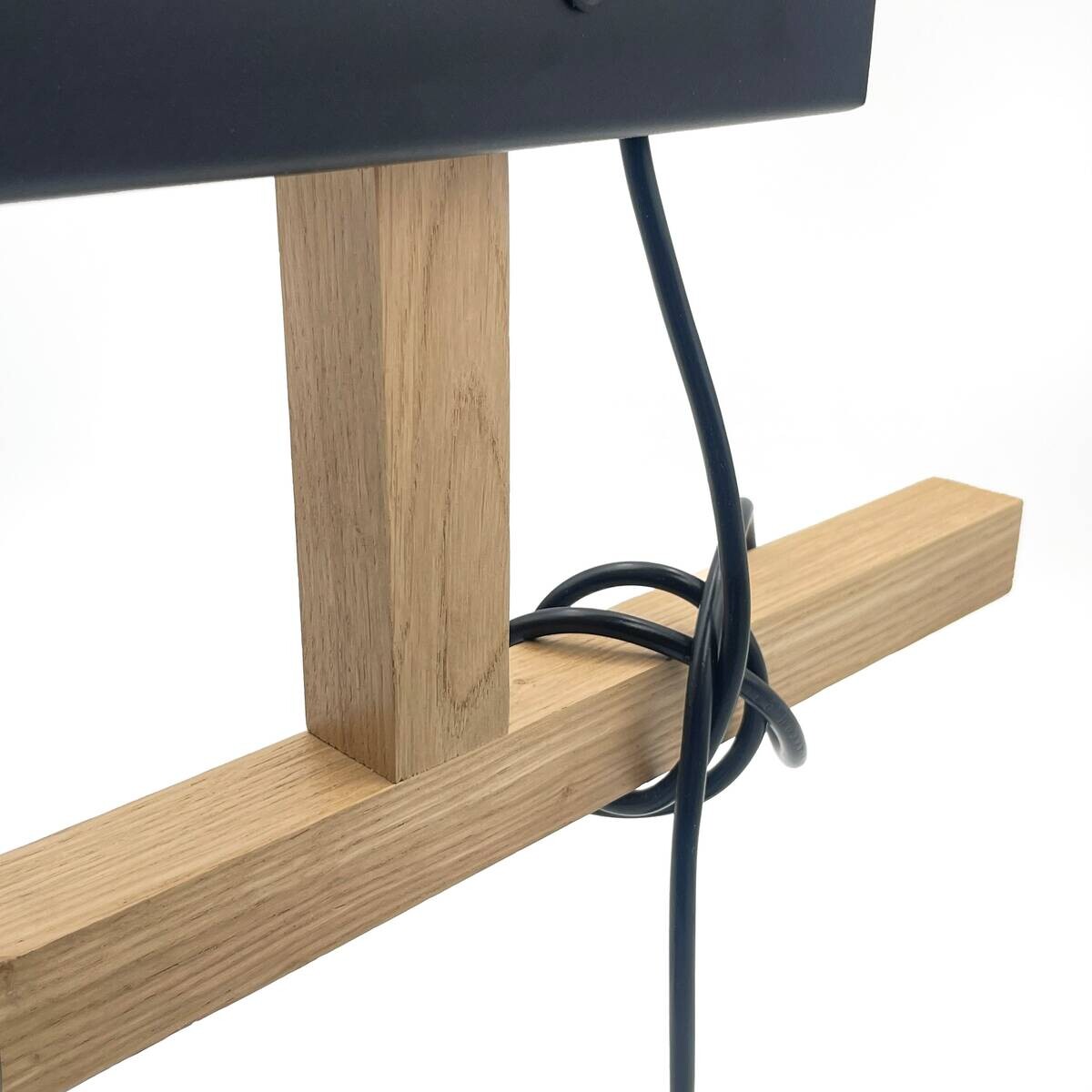 Lamkur Pendelleuchte Eiche Stahl B/H/L: ca. 60x88x60 cm E27 3 Brennstellen