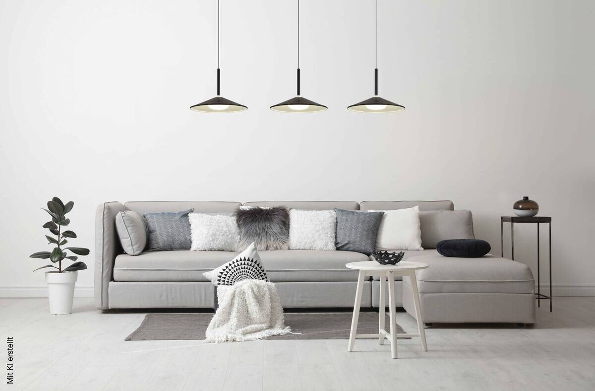 GLOBO Pendelleuchte mattschwarz Metall B/H/T/L: ca. 25x180x95x95 cm 1 Brennstellen