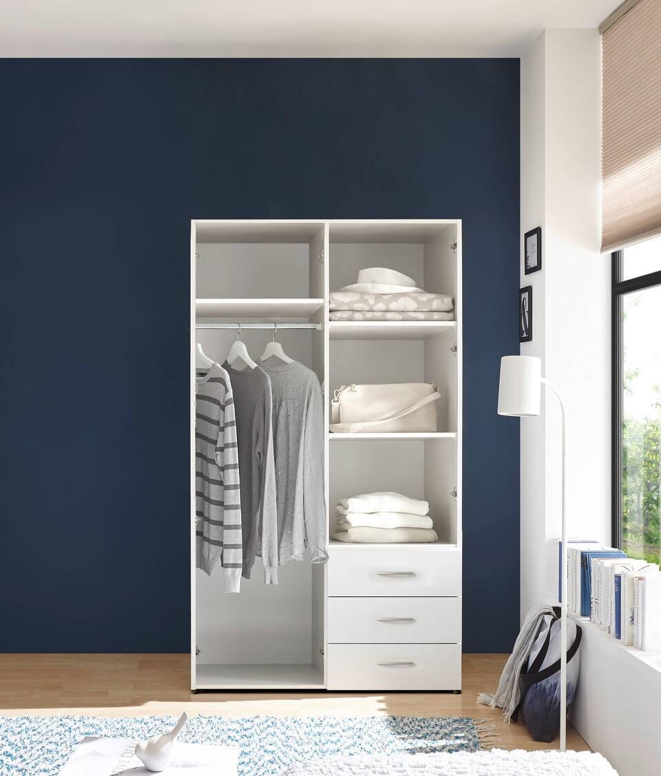 Kleiderschrank Harry weiß B/H/T: ca. 150x177x50 cm | weiß | 150,00/177,00/50,00 cm