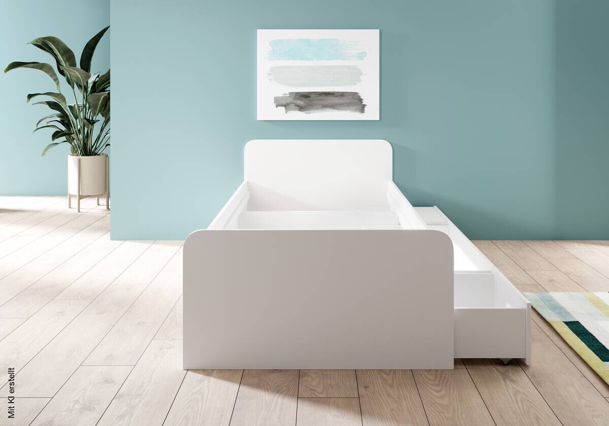 Jugendbett weiß Liegefläche B/L: ca. 90x200 cm