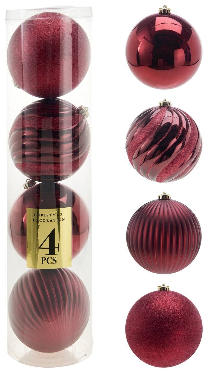 Weihnachtskugel dunkelrot D: ca. 15 cm