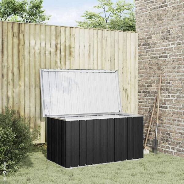 vidaXL Aufbewahrungsbox anthrazit Kunststoff B/H/T/L: ca. 67x65x67x129 cm