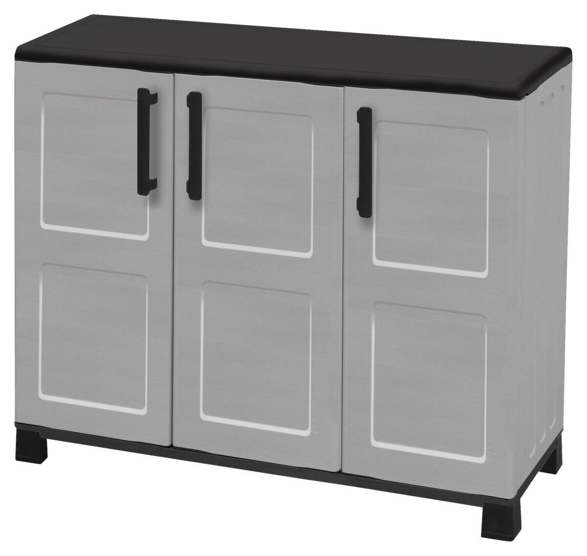 Linea Idea Kunststoffschrank Idea grau Kunststoff B/H/T: ca. 102x90x37 cm