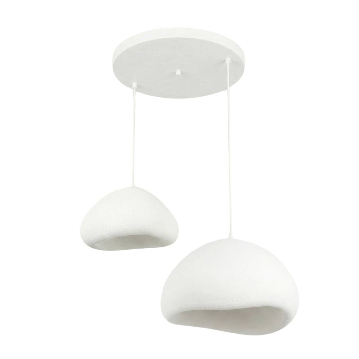Opviq Pendelleuchte weiß B/H/T: ca. 89x115x89 cm E27 2 Brennstellen