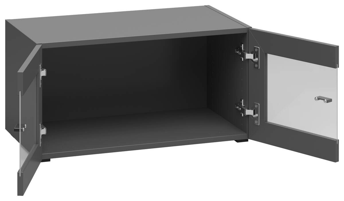 Vitrine System 64 anthrazit matt B/H/T: ca. 64x32x35 cm