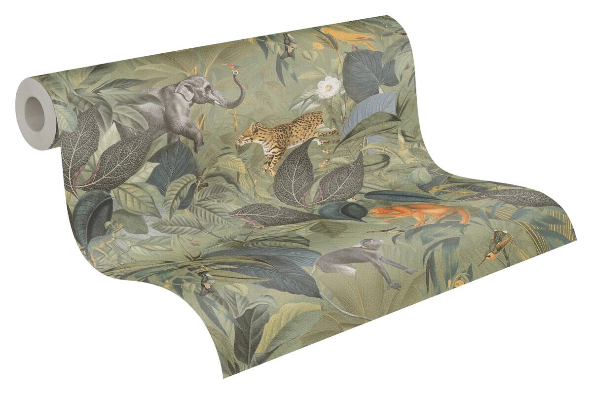 A.S.Creation Papiertapete grün B/H/D: ca. 53x1005x7,1 cm