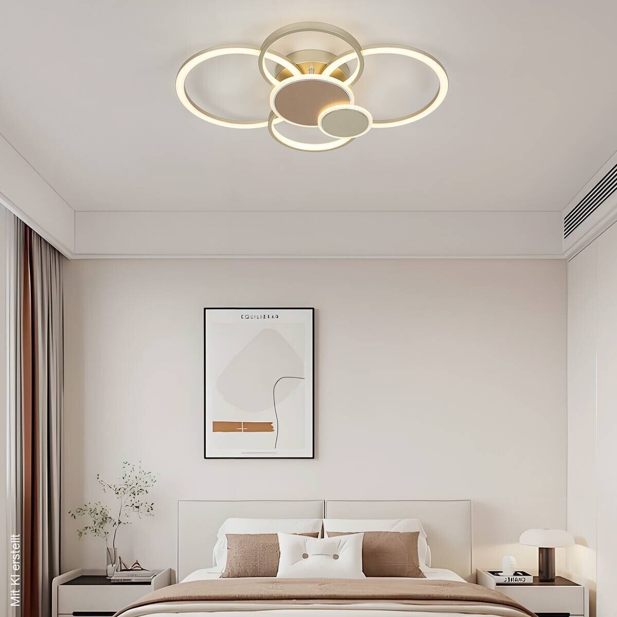 Nolo LED-Deckenleuchte champagner Metall