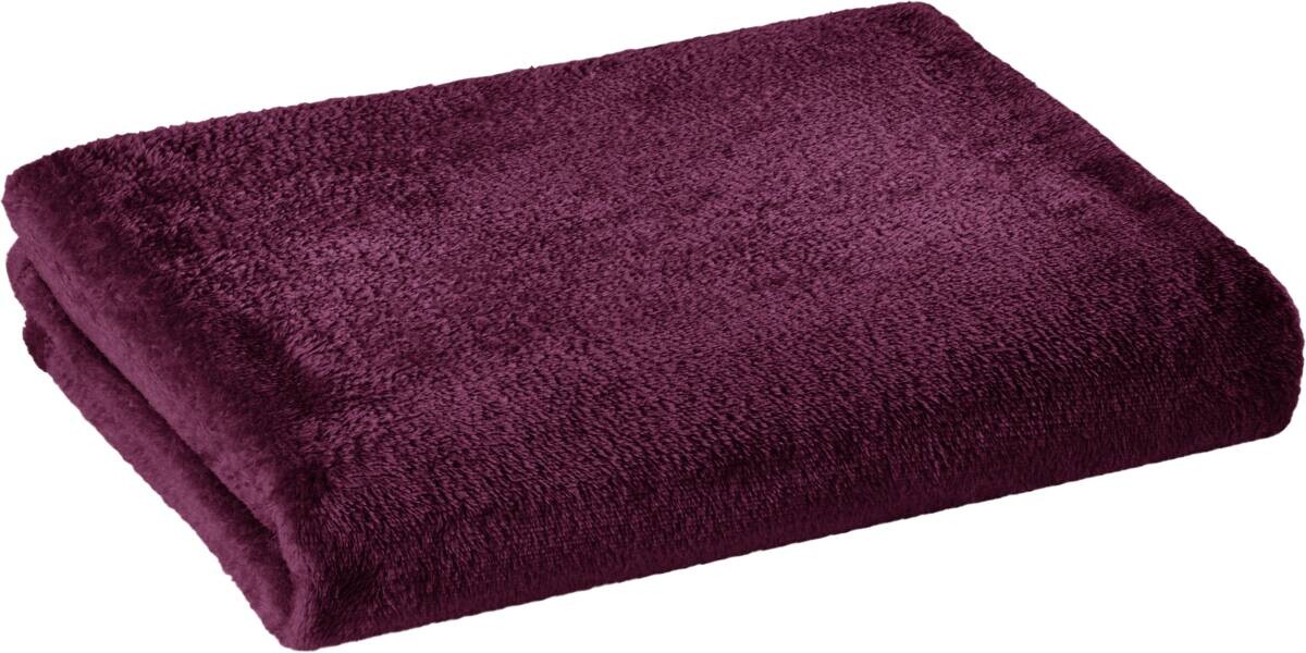 Flanelldecke aubergine Polyester B/L: ca. 140x200 cm