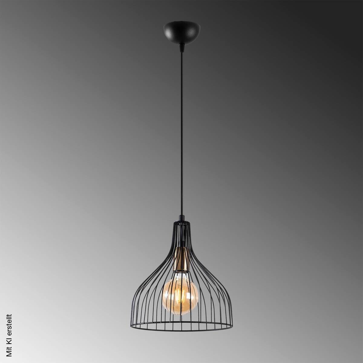 Opviq Pendelleuchte Cafu-11565 schwarz B/H/T/L/D: ca. 25x123x25x25x25 cm E27 1 Brennstellen