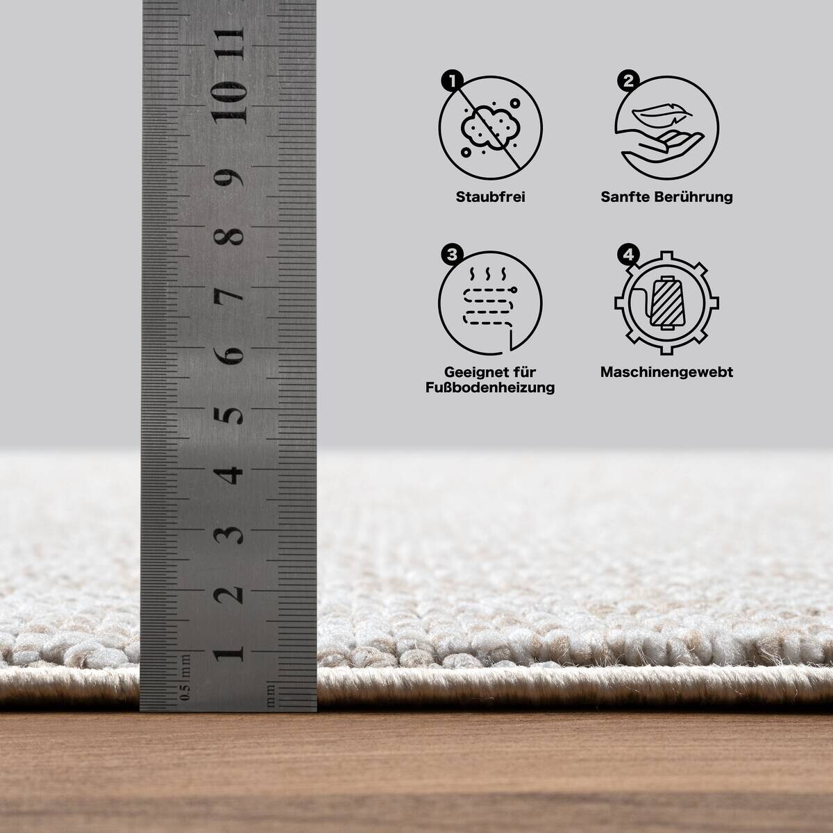 Sanat Teppich LORA PLUS beige B/L: ca. 200x290 cm
