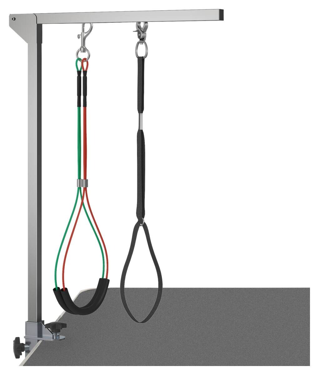 PawHut Haustier Fellpflege m. Klemme silber Aluminium B/H/L: ca. 8x36x74 cm