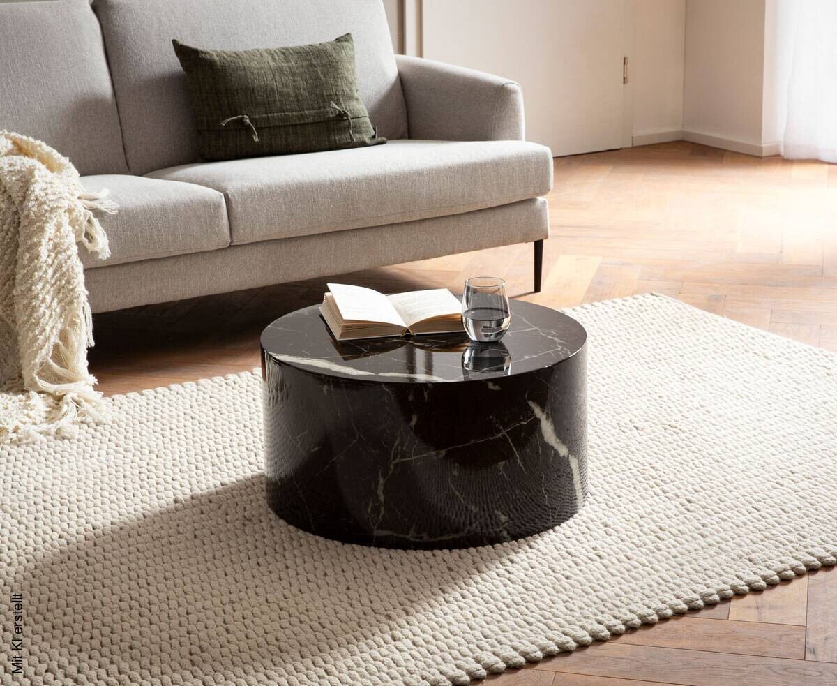 Couchtisch schwarz Marmor Optik B/H/T: ca. 60x30x60 cm