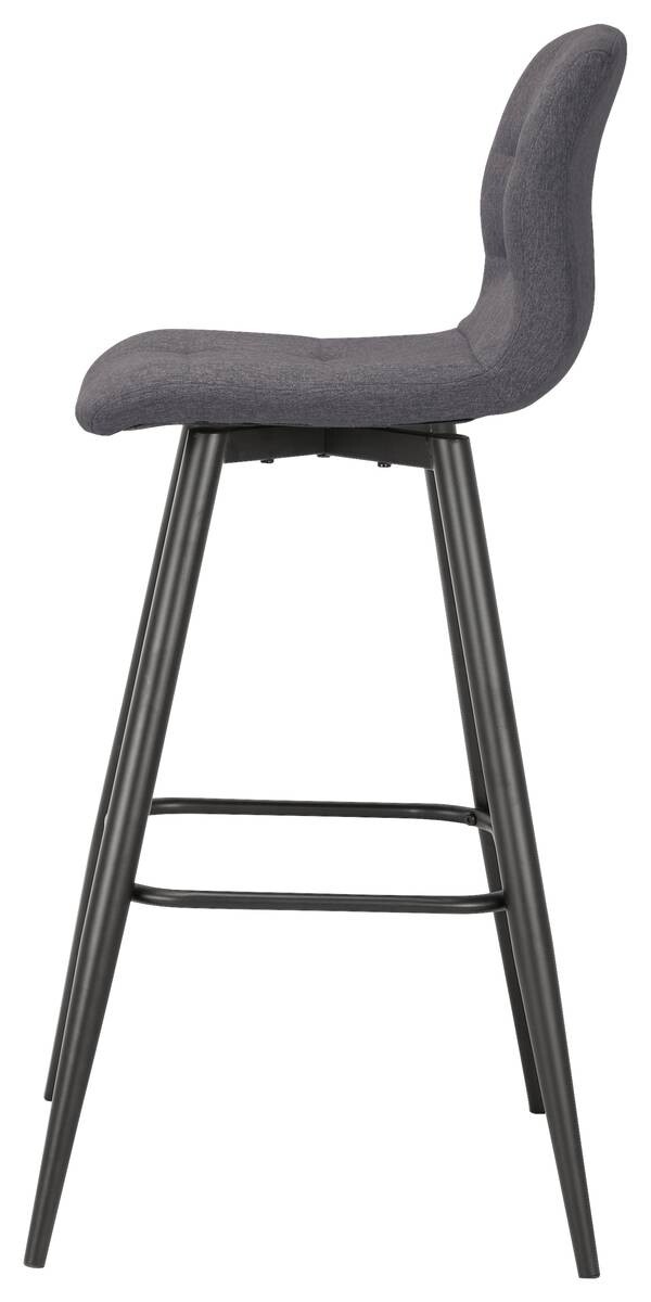 Barhocker SIMONE 2er-Set anthrazit Webstoff B/H/T: ca. 42x103x51 cm