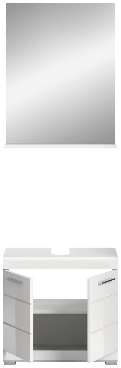 Badezimmer-Set Scout weiß weiß Hochglanz B/H/T: ca. 60x191x34 cm