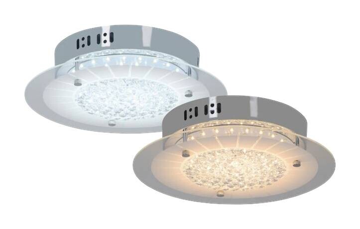 Näve Leuchten LED Deckenleuchte NV1267526 weiß Metall Kunststoff Glas H/D: ca. 7x30 cm 1 Brennstellen