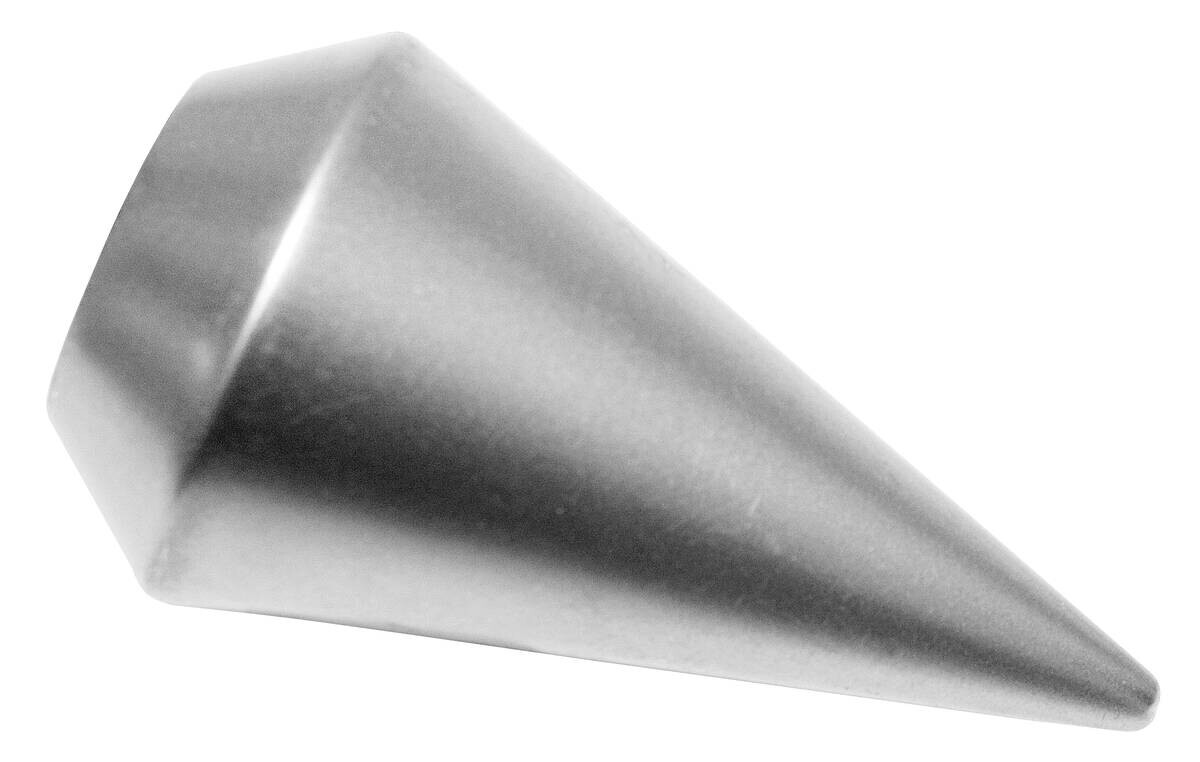 Boviva Endknopf Spitze silber Metall D: ca. 2 cm