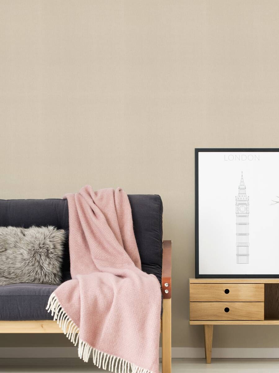 A.S.Creation Vliestapete Attractive Uni beige B/L: ca. 53x1005 cm