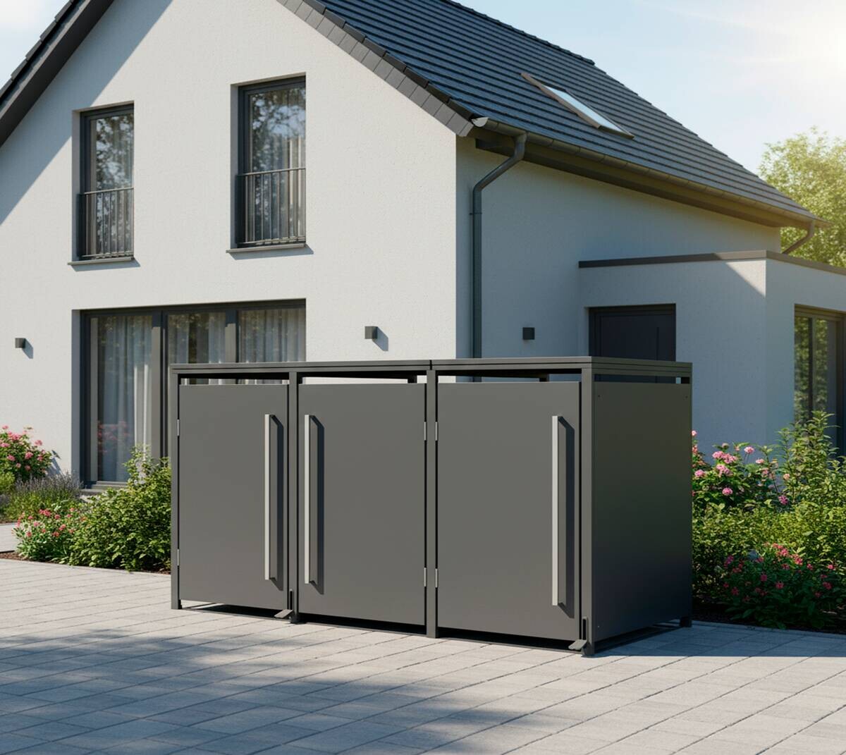 Westmann Mülltonnenbox Pedura anthrazit B/H/L: ca. 199x116x80 cm