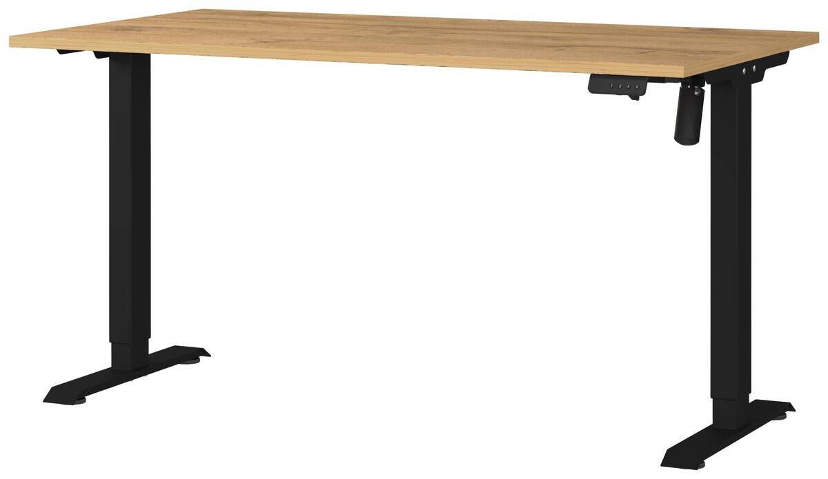 Schreibtisch 8023-582 Eiche Grand-Son Nachbildung schwarz B/H/T: ca. 140x118x80 cm
